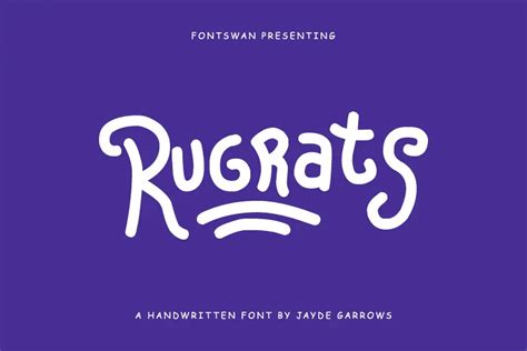 Rugrats Font Duo Badge Composition Design Cute Art St
