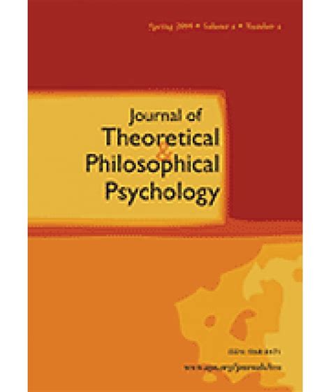 Journal Of Theoretical And Philosophical Psychology Philippine