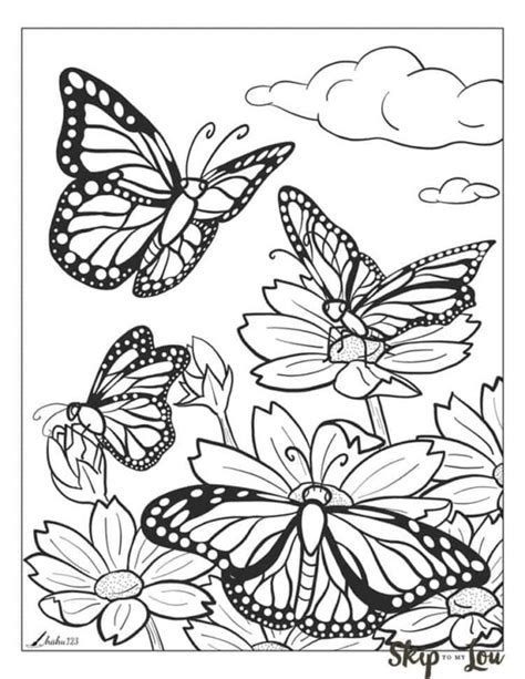 Beautiful Butterfly Coloring Pages | Skip To My Lou