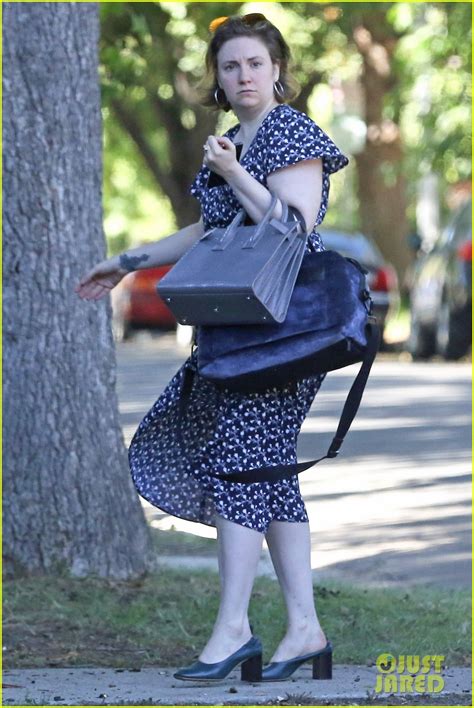 Lena Dunham Dons Floral Print Dress While Running Errands In La Photo
