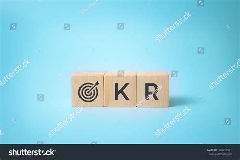 Okr Text Objectives Key Results Wooden Stock Photo Edit Now