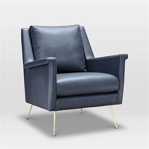 The collection is made with sustainable. Carlo Leather Mid-Century Chair | west elm