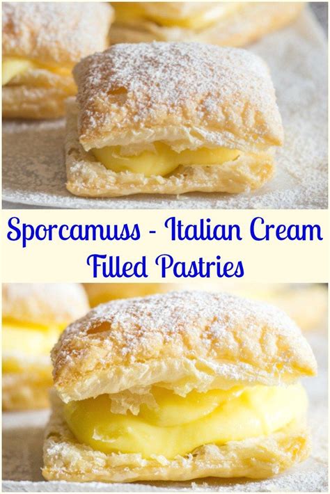 A Delicious Italian Pastry Cream Filled Puff Pastry Square Sporcamuss