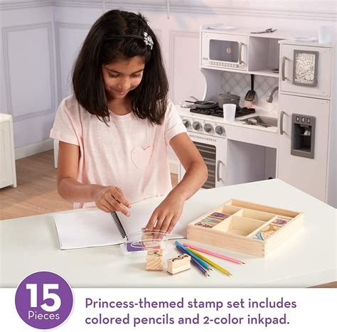 Melissa And Doug Wooden Princess Stamp Set