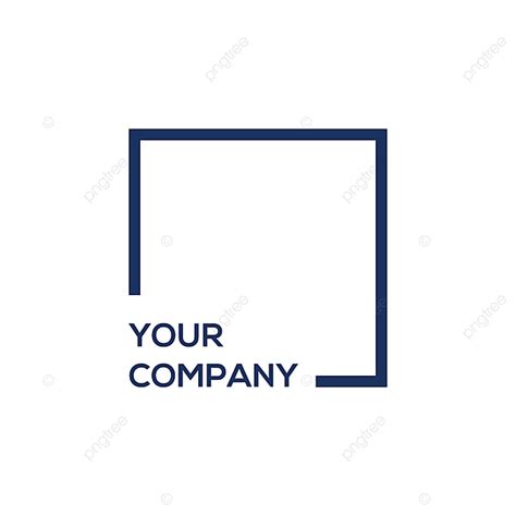 Simple Square Logo Design Square Drawing Sign Drawing Line Art Png