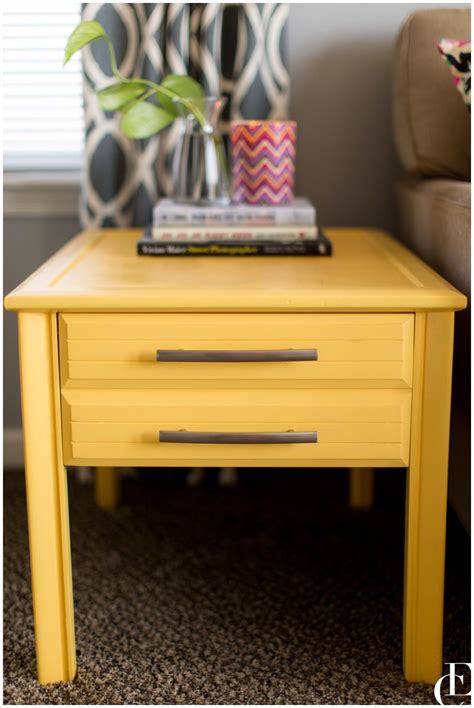 Yellow End Table © Emily Crall0121 Emily Crall Blog Wedding