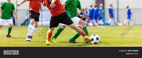 Boys Green Red Team Image And Photo Free Trial Bigstock