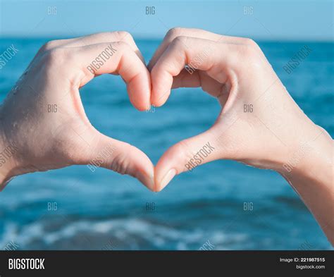 Heart Hands On Beach Image And Photo Free Trial Bigstock