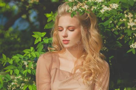 Perfect Blonde Woman Outdoors Portrait Stock Image Image Of Beautiful Model 241245295
