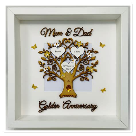 Mum And Dad 50th 50 Years Golden Wedding Anniversary Parents Etsy Uk