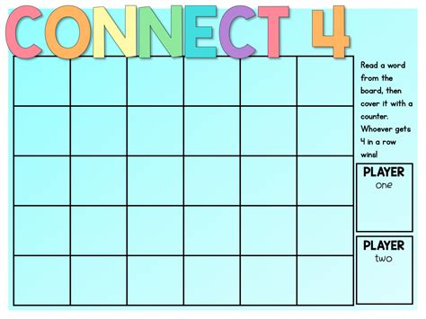 Printable Connect 4 Board Printable Word Searches