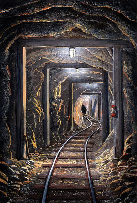 Mine Shaft Mural Painting By Frank Wilson Pixels