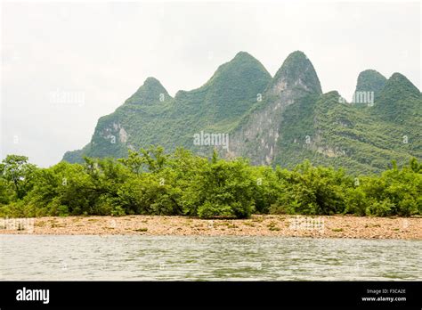 Karst Mountain At Li River China Stock Photo Alamy