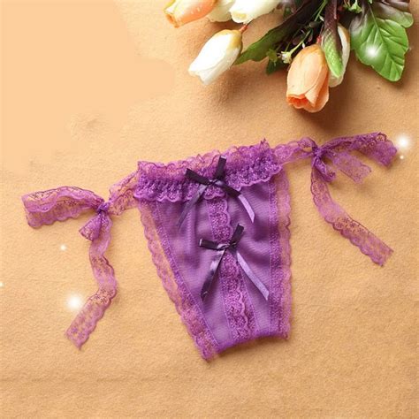 2020 Sexy Women Lace Thongs Panties Ultra Thin Soft Pink Bikini Erotic