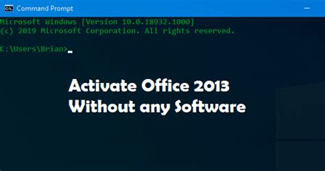 Activate Ms Office 2013 Without Any Software Using Cmd