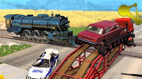 Beamngdrive Railroad Crossing Accidents With Steam Train