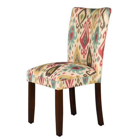 Homepop Parsons Deluxe Multi Color Ikat Upholstered Dining Chair Set Of