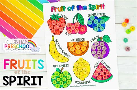 Fruit Of The Spirit Archives Christian Preschool Printables