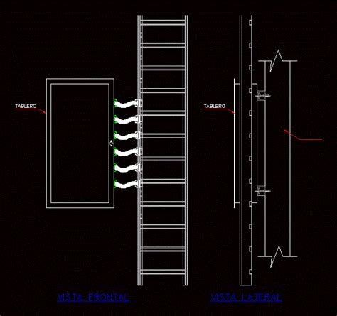 Detail Of Board To Cable Tray Connection In Autocad Cad Library