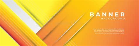 Modern Fresh Trendy Yellow And Orange Abstract Banner Background