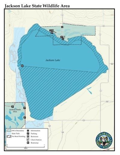 Jackson Lake State Wildlife Area Map Colorado Division Of Wildlife