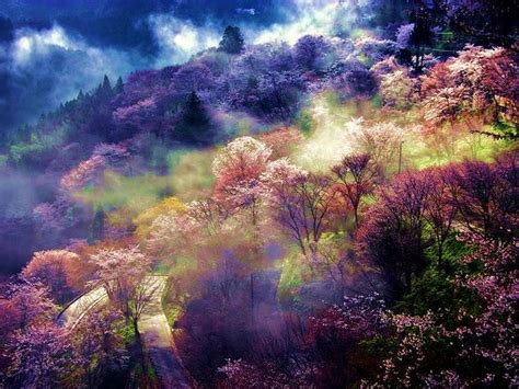 Japanese Paintings Of Nature Natures Art Colors Hills Hues Japan