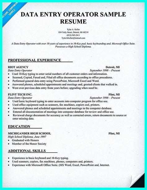 13 Data Entry Clerk Resume Examples For Your Needs