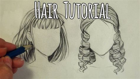 How to draw cartoon or anime hair? HOW TO DRAW HAIR - Curly and Straight Tutorial - YouTube