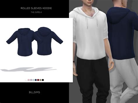 Simsway “ Rolled Sleeves Hoodie Ts4 • Ea Mesh Edit • All Lods And