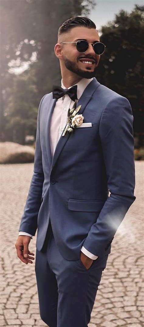 Blue Tuxedo Wedding Black Suit Wedding Groom Wedding Attire Wedding