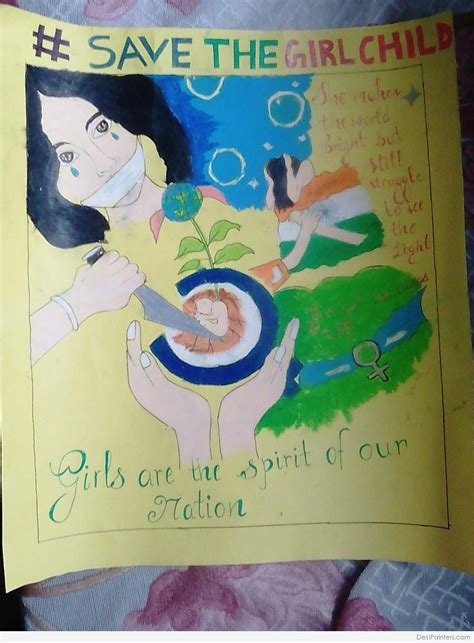 Save The Girl Child Art By Anugya Desi Painters
