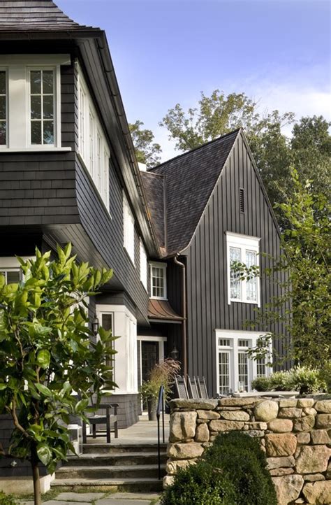 Black House With Vertical Siding