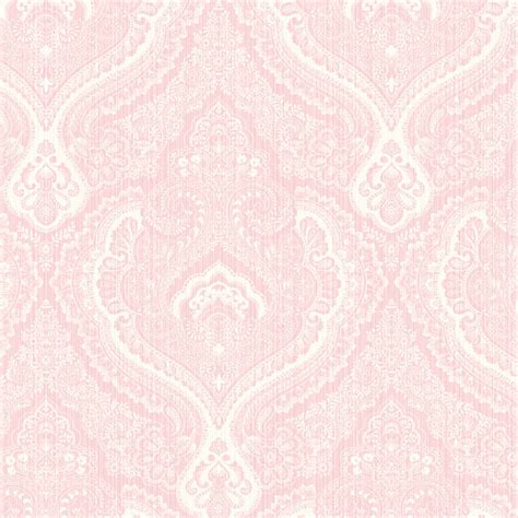43 Light Pink Damask Wallpaper
