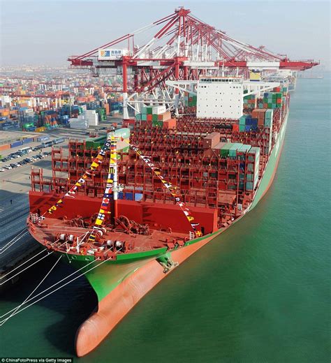 World S Largest Container Ships Sets Off On Maiden Voyage From China