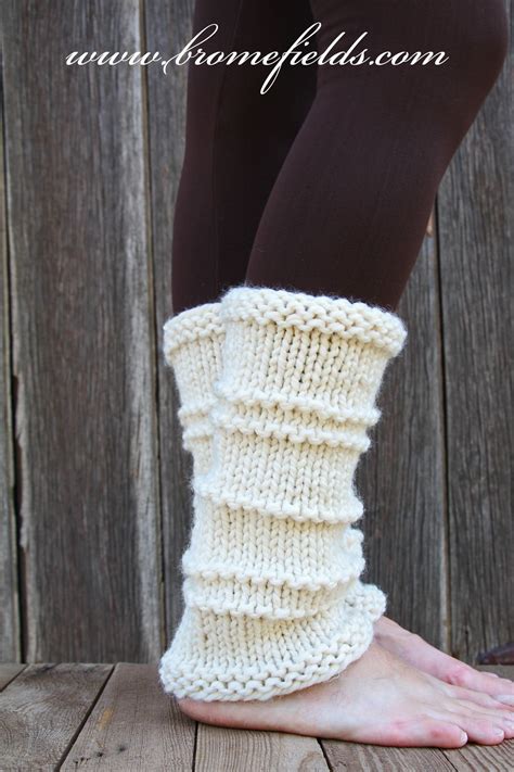 Wholehearted Womens Leg Warmer Knitting Pattern Brome Fields