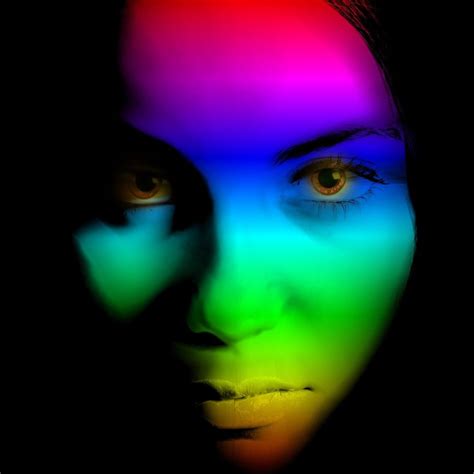Woman Face Color Rainbow Drawing Free Image Download