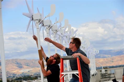Micro Wind Turbines Stand Atop Intels Headquarters Energytrend