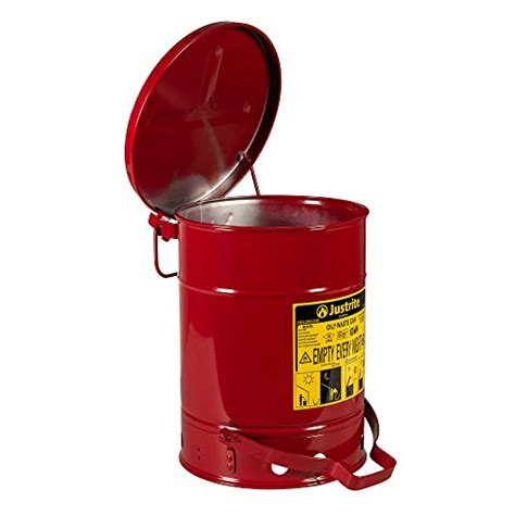 Occupational Health Safety Products Gallon Capacity Justrite SoundGuard Galvanized