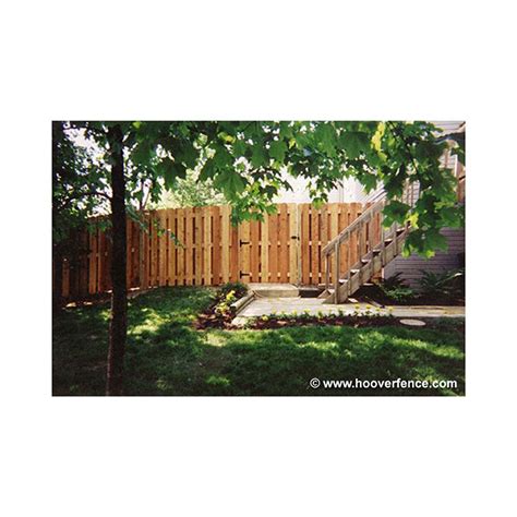 Shadowbox Wood Fence Panels Straight Top Cedar Hoover Fence Co