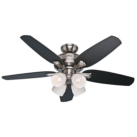 Tropical ceiling fans with lights. Hunter Channing 52 in. Indoor Brushed Nickel Ceiling Fan ...