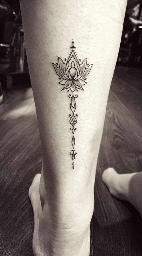 Lotus Flower Inspired Tattoo Leg Tattoo Tattooforwomen Tattoo