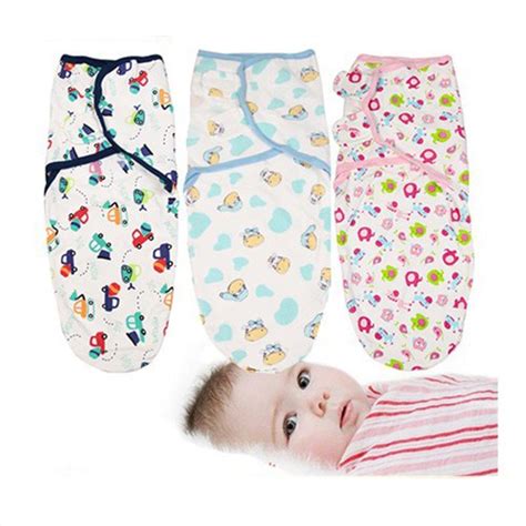 Newborn Baby Sleep Sack Swaddle Receiving Blanket Swaddling Wrap Cotton