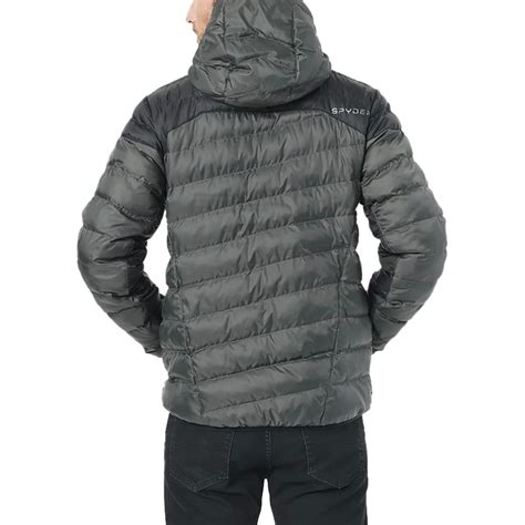 Spyder Geared Hooded Synthetic Down Jacket Mens Clothing