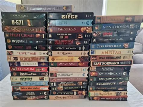 Lot Of 48 Vhs Tapes Late 80s 90s 00s Classics Rare Movies 3999