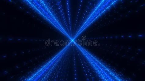 Blue Particles X Tunnel Loop Motion Graphic Background Stock Video