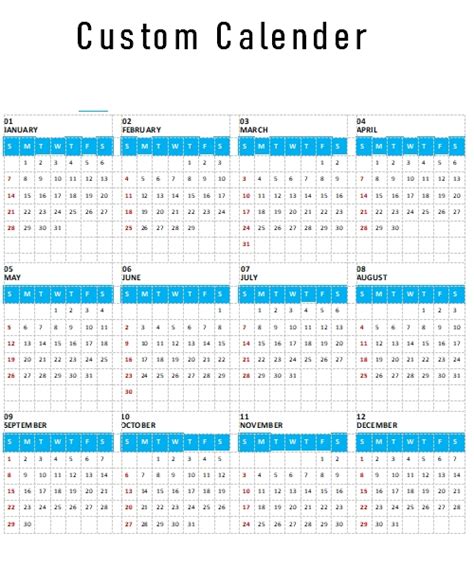 10 Custom Calendar Template Template Business Psd Excel Word Pdf