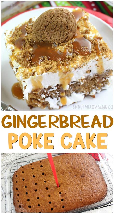 Christmas poke cake is a festive and easy christmas dessert. Make this delicious gingerbread poke cake for a holiday ...