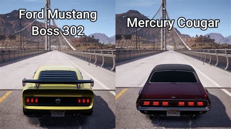 Nfs Payback Ford Mustang Boss 302 Vs Mercury Cougar Drag Race Youtube