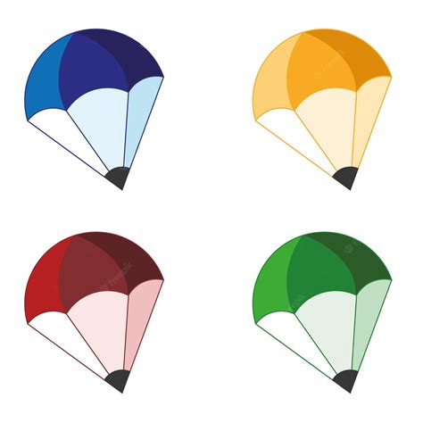 Premium Vector Colorful Pencil Parachuting Icons