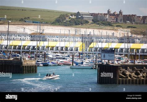 A Speed Boat Enters Brighton Marina Picture By James Boardman Stock